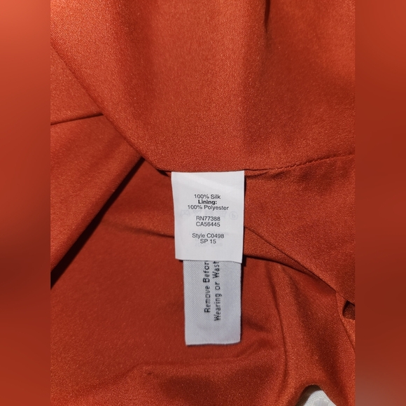 Orange Madewell Silk Dress Size 4 - Picture 10 of 12